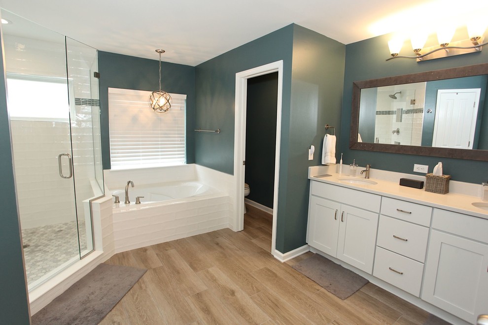 Example of a transitional bathroom design in Indianapolis