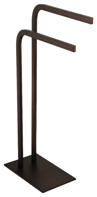 Kingston Brass Pedestal Dual Towel Rack, Oil Rubbed Bronze