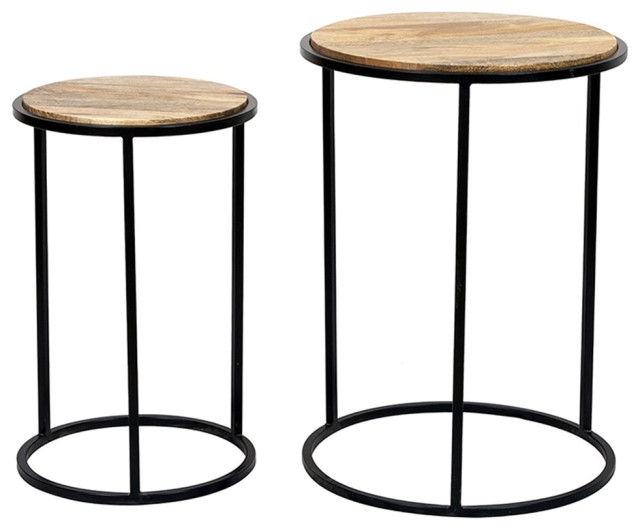 Porter Designs Valdez Solid Wood End Table Natural Side Tables And