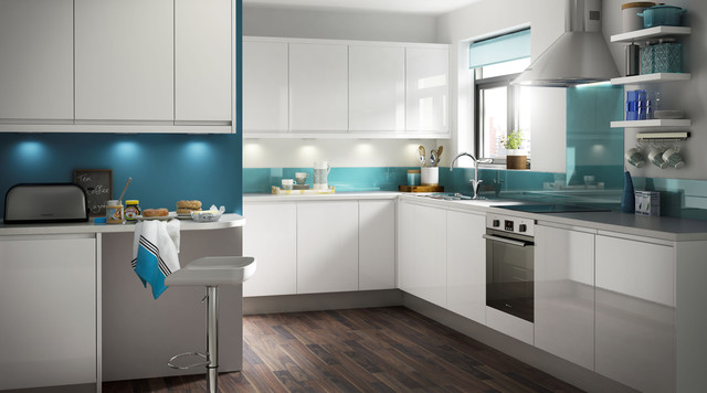 Marletti White Gloss Kitchen With Integrated Handles