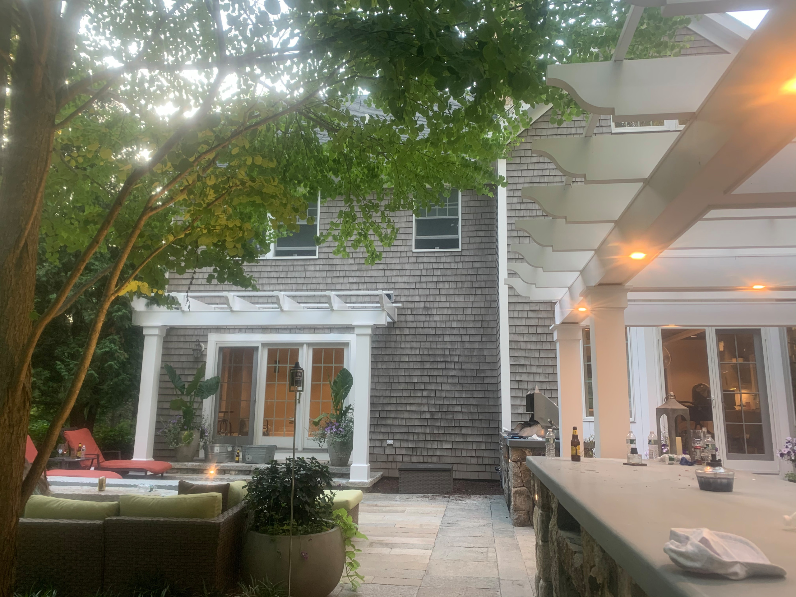 Outdoor living space pergola  Redding,ct