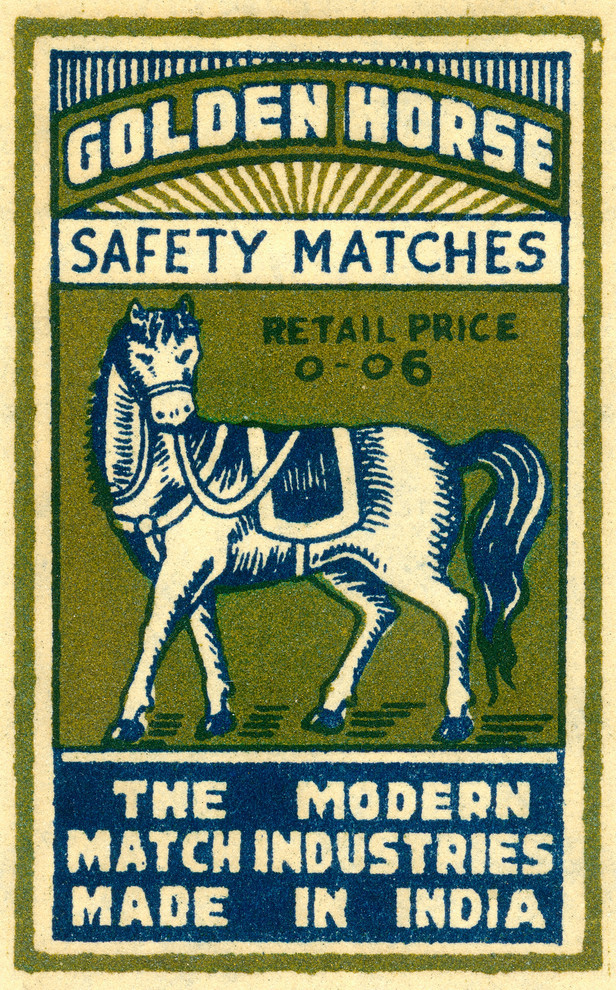 Safety Match, Golden Horse Print