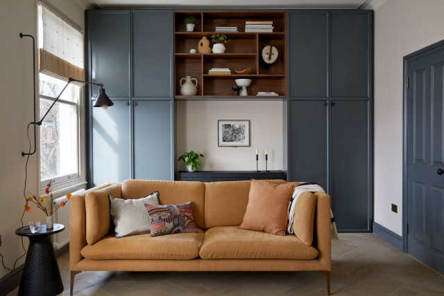 Houzz Tour Texture And Colour Transform A Victorian Maisonette Houzz UK custom-modern-accent-wall-design-and-installation-instructions-etsy