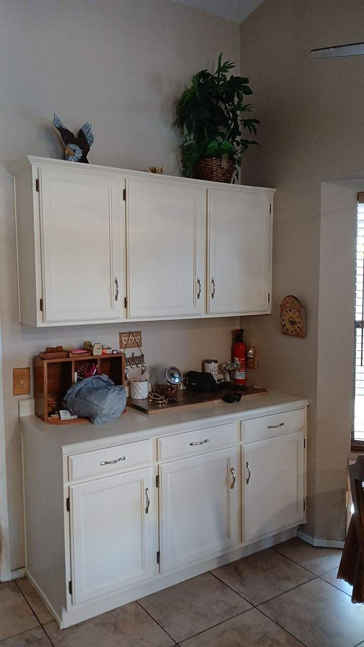 Two Tone Neutral Painted Kitchen