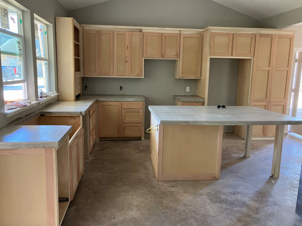PK Lake Cottage kitchen concrete countertops