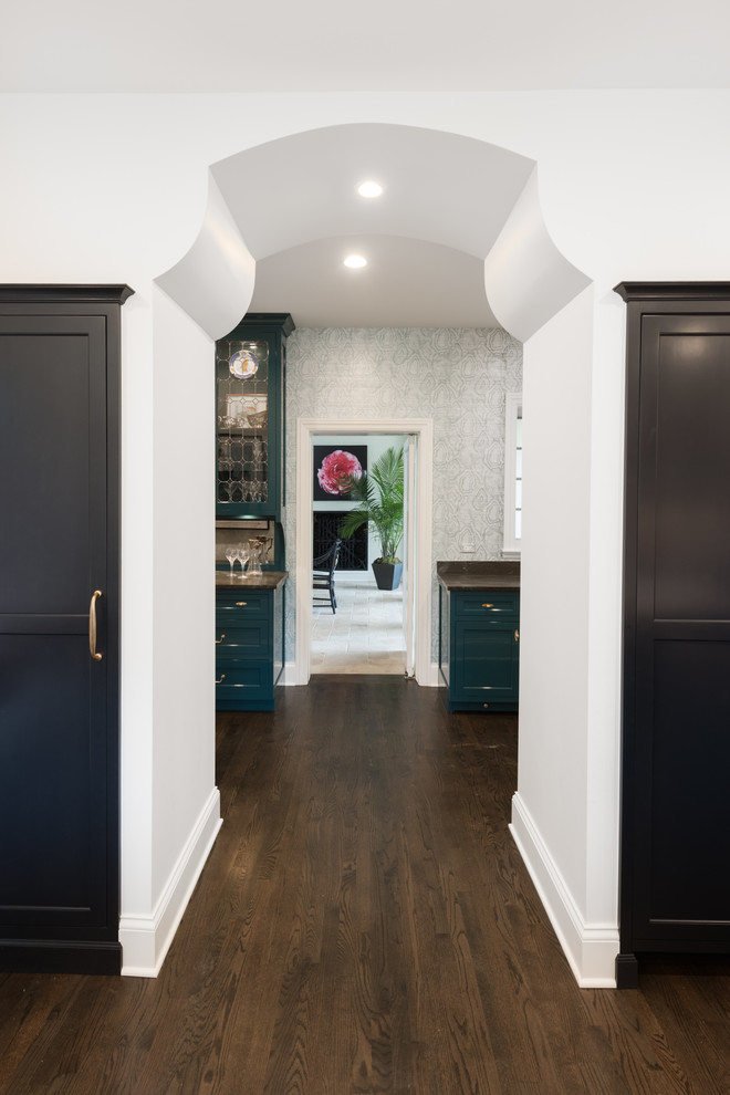 Hallway - transitional hallway idea in Chicago