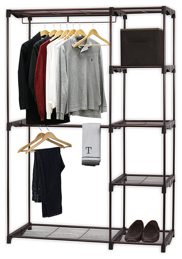 Freestanding Portable Cloths Storage Utility Closet Organizer