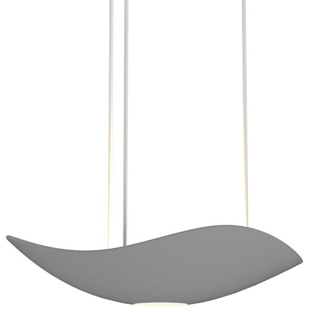 Infinity Led Pendant With Downlight Dove Gray