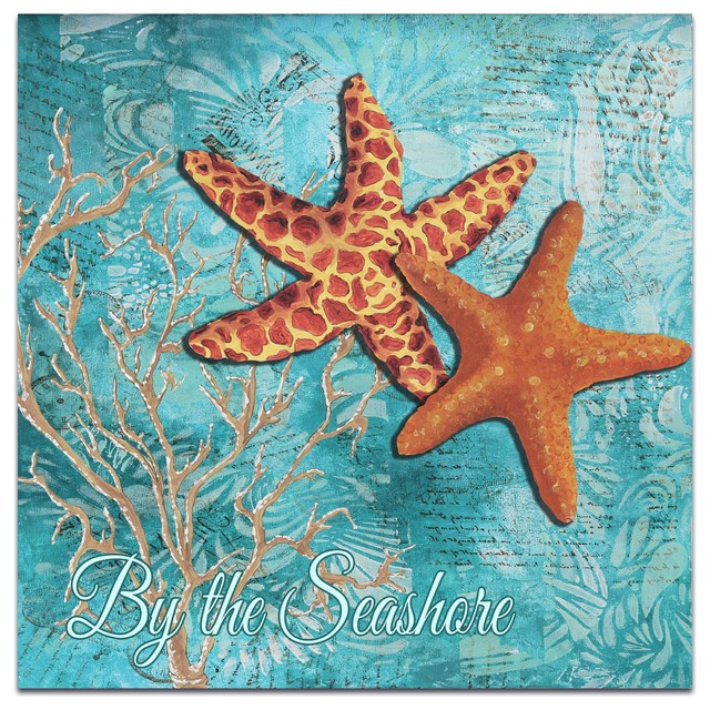 Coastal Decor 'By the Sea Shore', Beach Painting on Metal or Acrylic