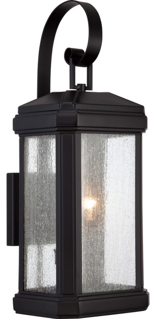 Trumbull 2-Light Outdoor Lantern, Mystic Black