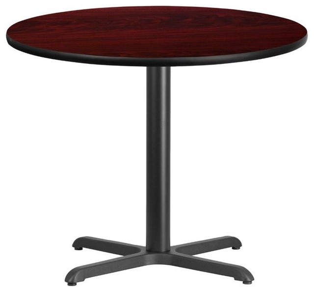 Scranton & Co 36" Round Restaurant Dining Table in Black Mahogany