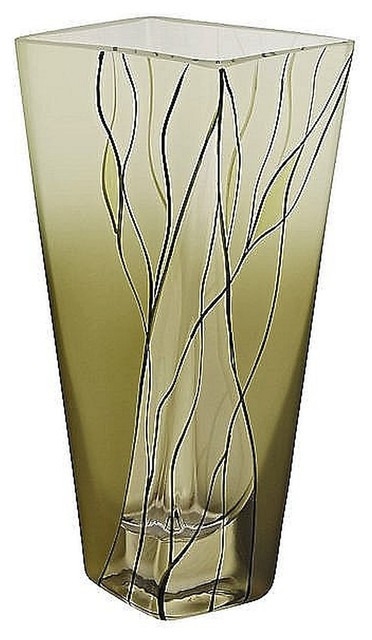 Evergreen European Design 8 Inch Square Vase Contemporary