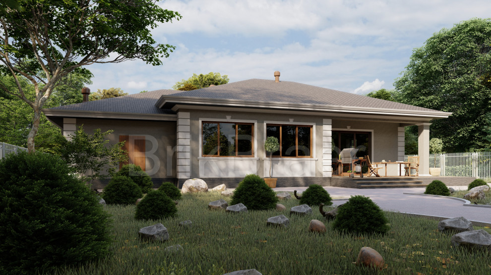 Проект дома №164 одноэтажный площадью 201 м2