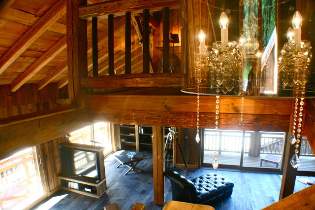 Chalet de Claude contemporary-vardagsrum