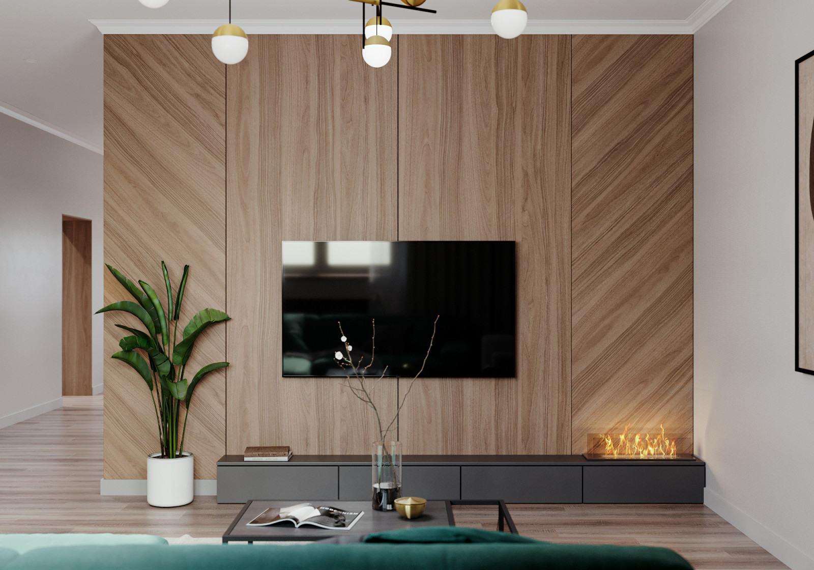 Визуализация гостиной