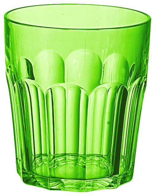 Set of 8 Helix Acrylic Plastic Drinking Glass Tumbler in 4 Assorted Colors 16 oz 