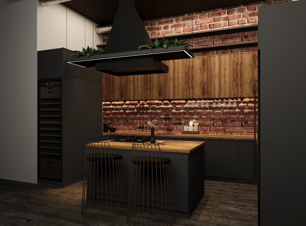 Кухня в стиле лофт