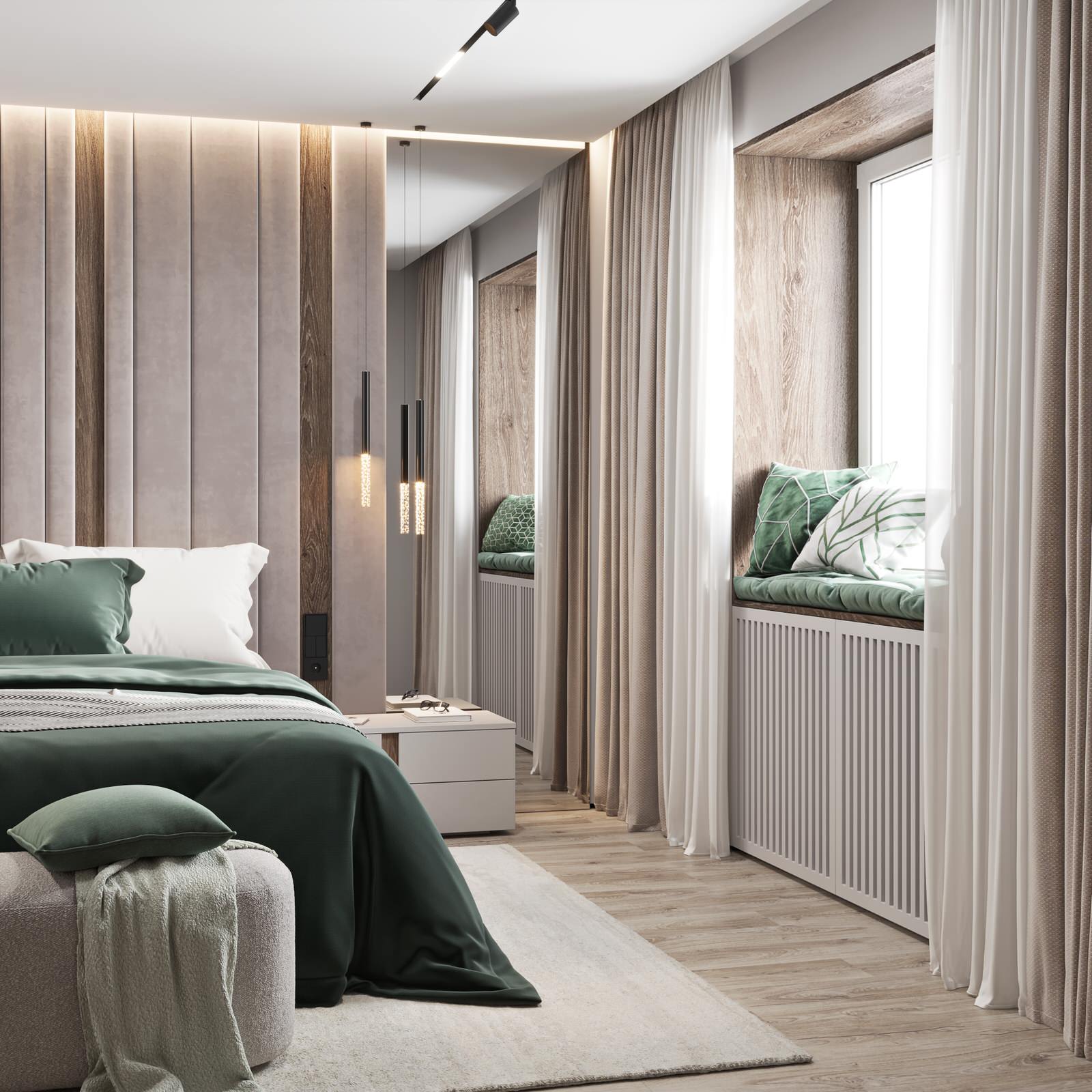 3-комнатная квартира для семейной пары в современном стиле