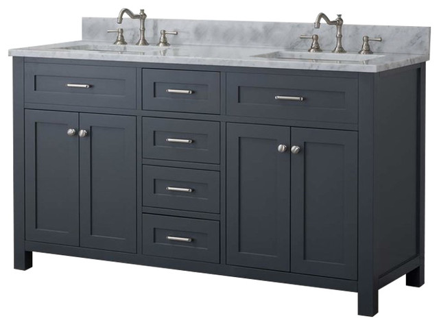 Bathroom Grey Shaker Vanity Cabinets