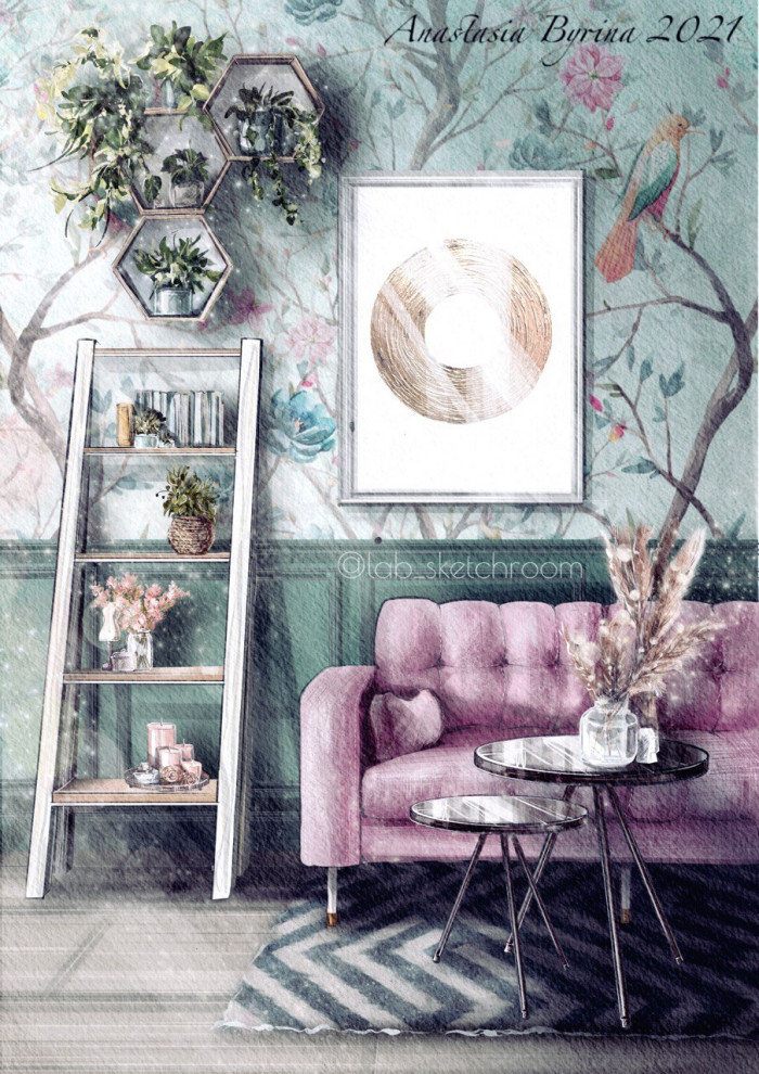 Интерьерный скетчинг