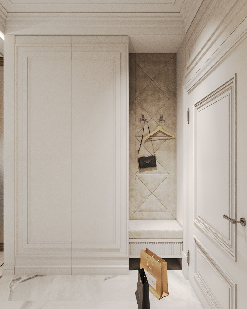 Светлая прихожая в современной классике