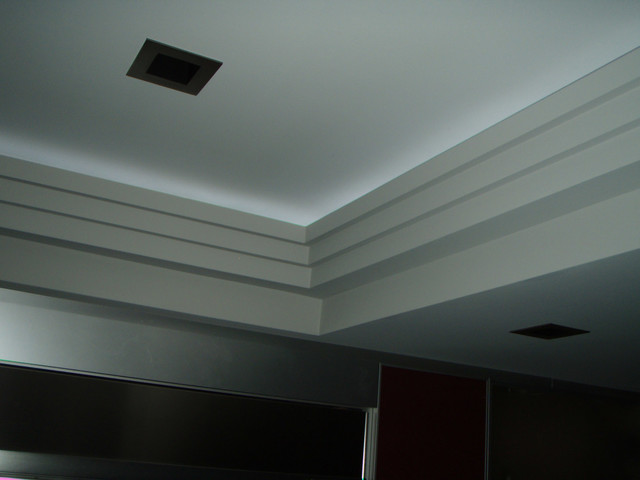 Custom Ceiling Details Plus Led Cove Lighting Contemporary