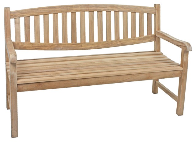 Lombok 3-Seater Garden Bench - Traditional - Garden Benches - by Harms