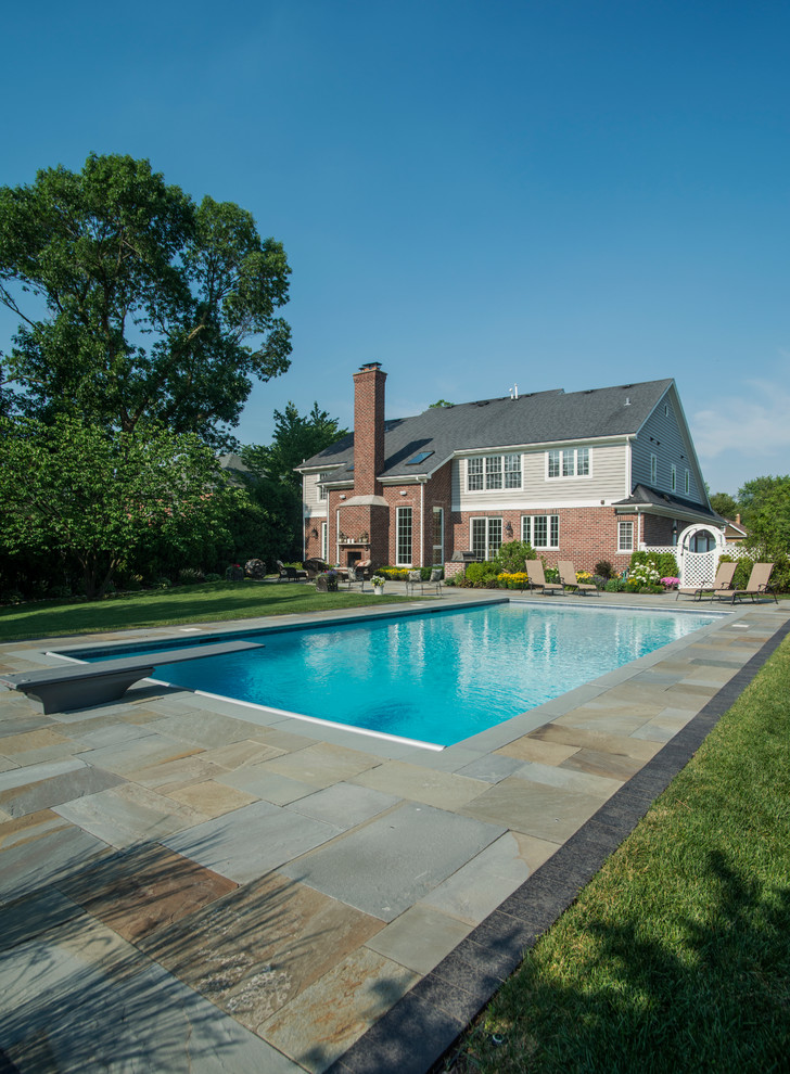 Design ideas for a traditional pool in Chicago.