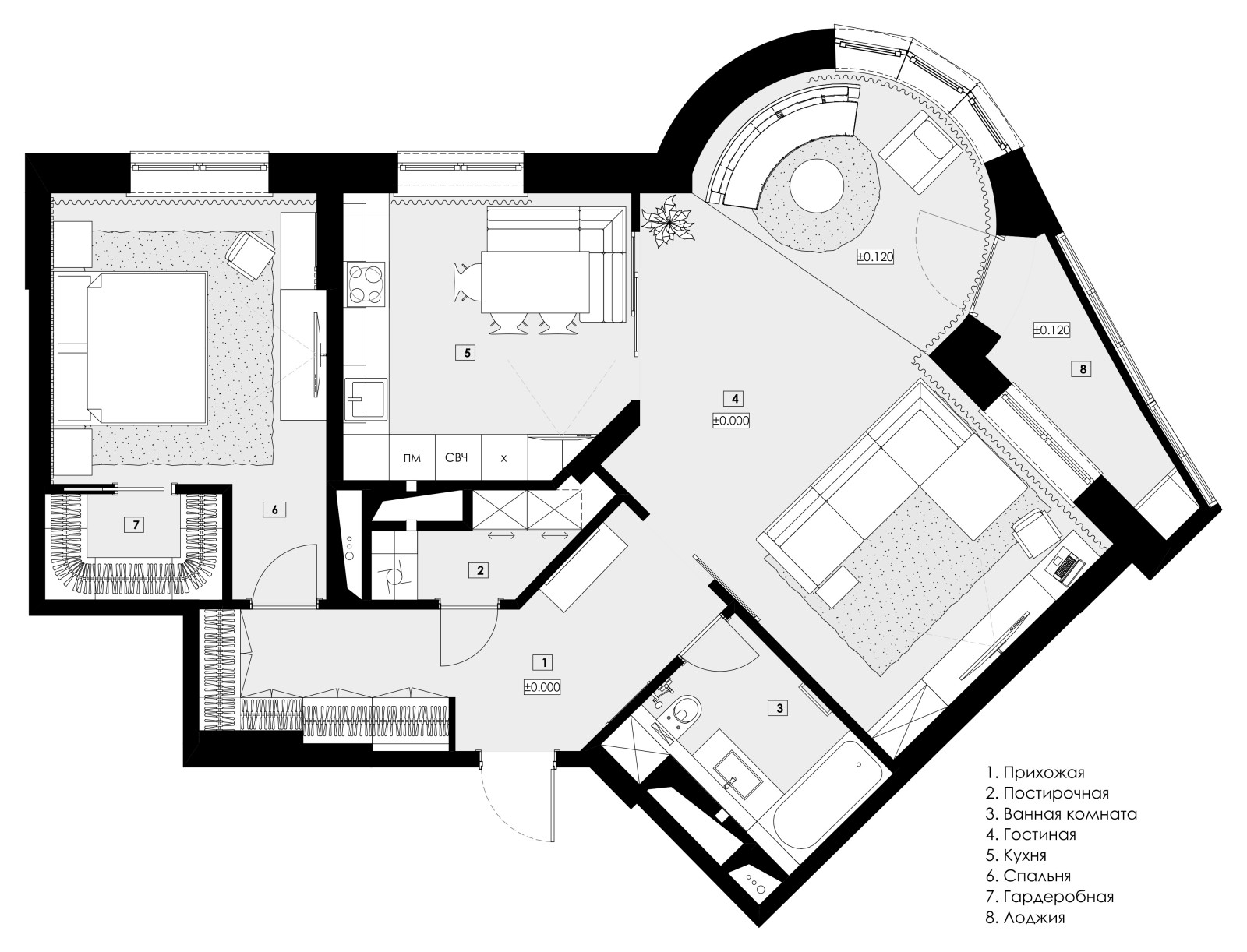 Квартира в ЖК Союз. Площадь 92 м2