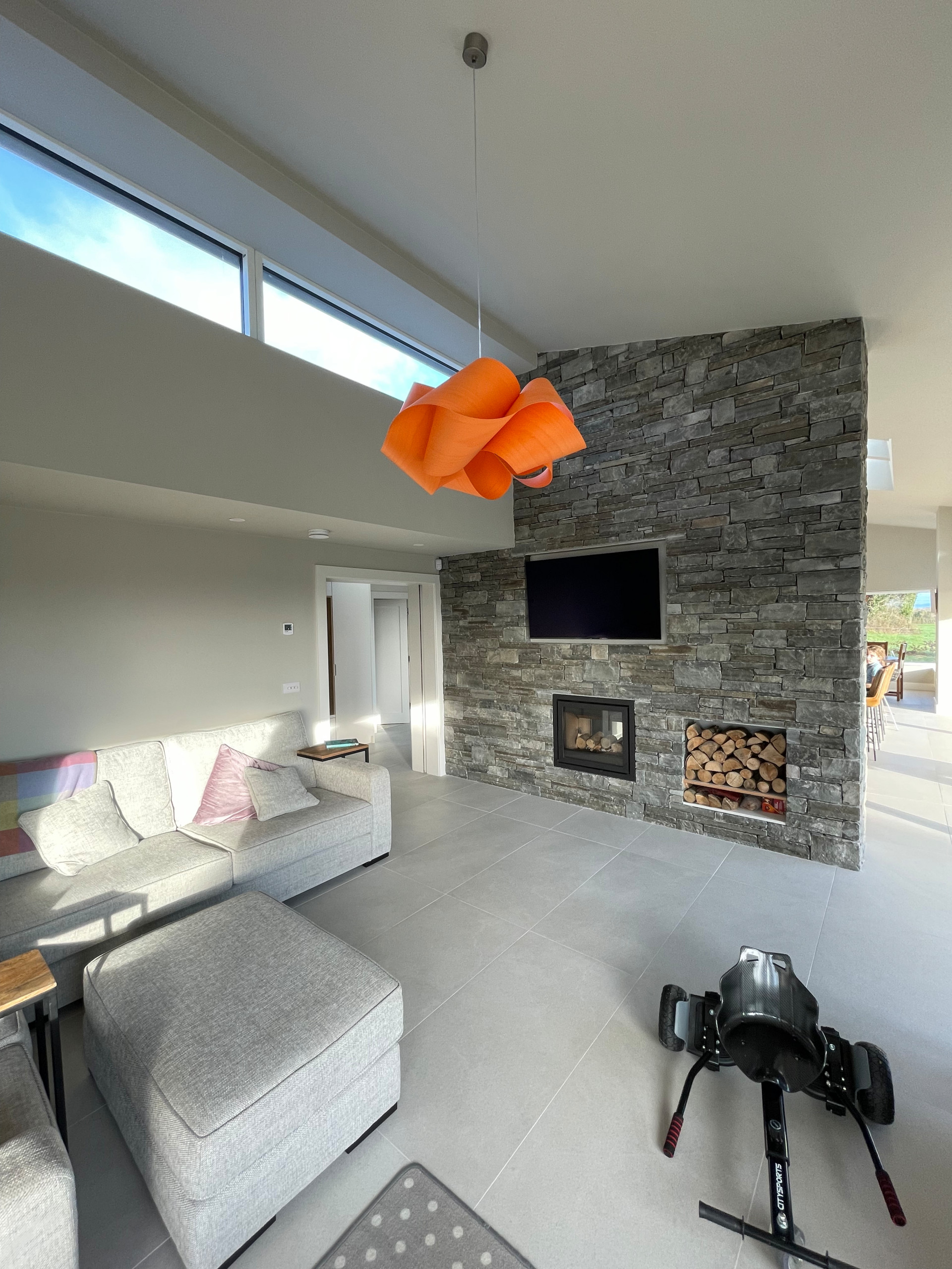 Example of a trendy living room design in Other