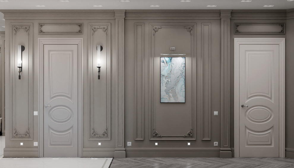 Гостиная в современном стиле в ЖК "Сердце Столицы"