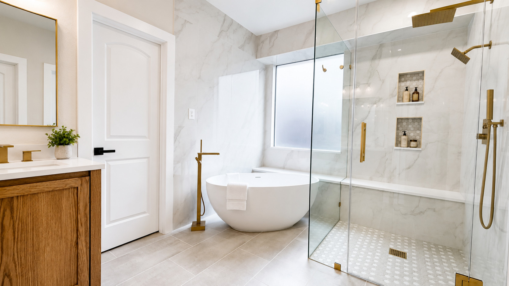 Frisco TX - Raschell Full Master Bathroom Remodeling