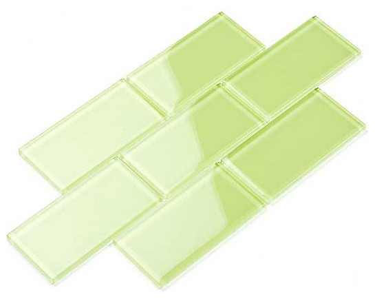 olive green glass subway tile