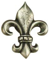 Fleur-De-Lis Knob, Rust With Verde Wash