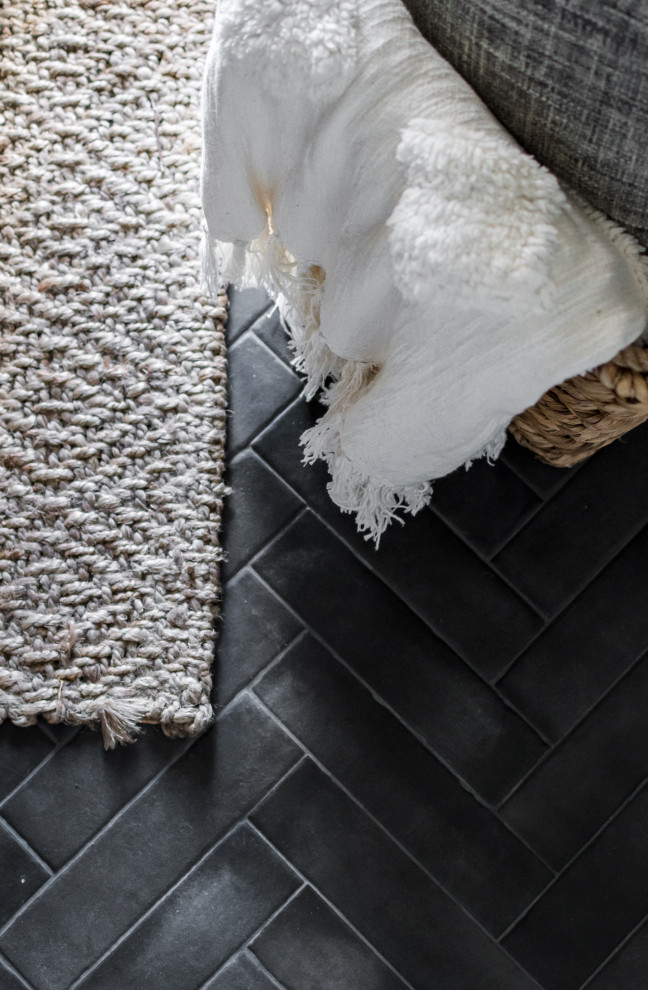 Example of a transitional entryway design in Toronto