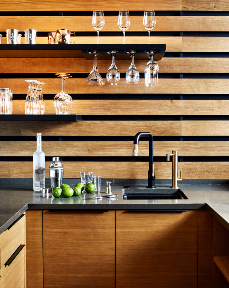 FRESH LUXURY RENOVATION IN MCLEAN, VIRGINIA - Contemporary - Home Bar ...