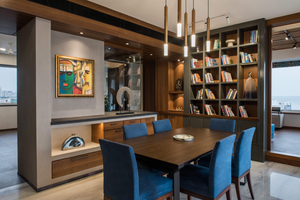 Photo of a contemporary dining room in Mumbai.