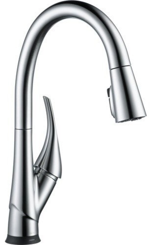 Delta Esque Pull Down Kitchen Faucet Touch2o Shieldspray Arctic