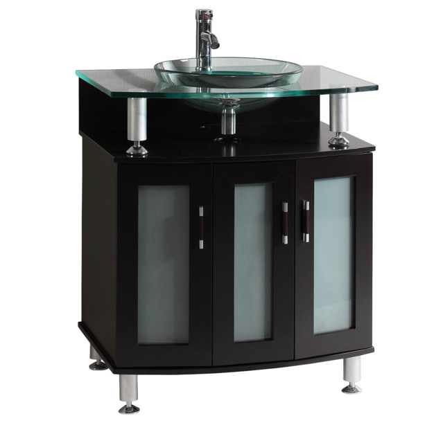 30 Belvedere Modern Espresso Bathroom Vanity With Tempered Gl 30 Belvedere Modern Espresso Bathroom Vanity With Tempered Gl Top Basin
