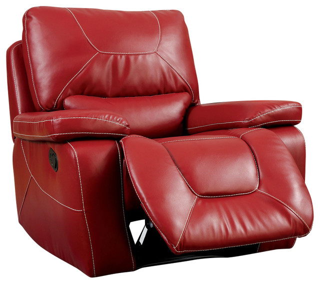 Red Leather Reclining Chair newburg bonded leather match white stitching black glider recliner Red Leather Reclining Chair newburg bonded leather match white stitching black glider recliner
