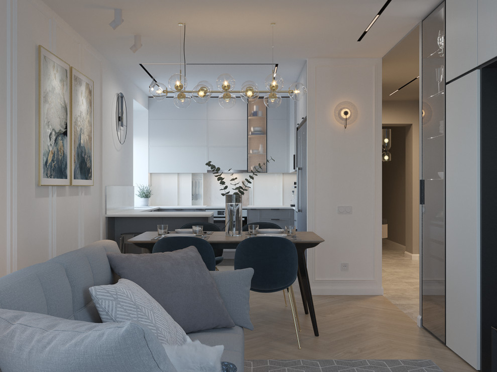 Интерьер кухни-студии