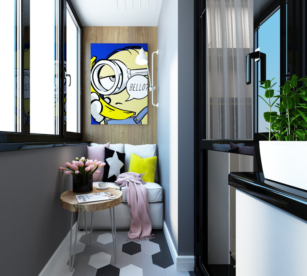 Apartment with yellow accents