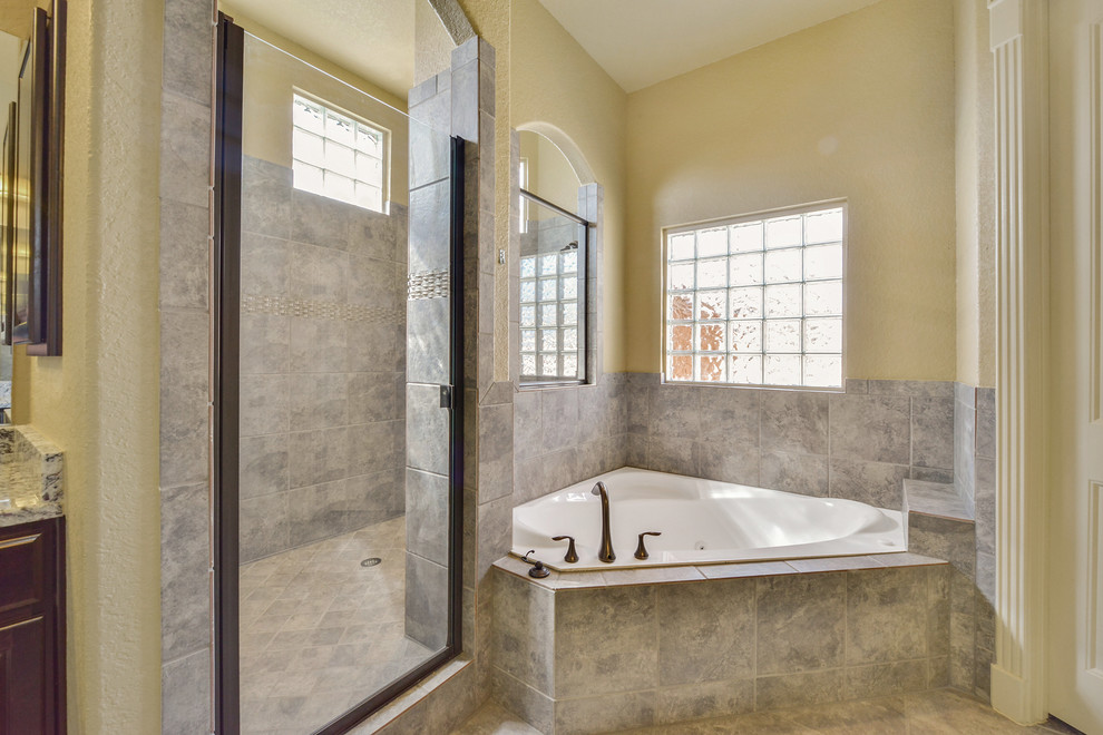 Example of a transitional bathroom design in Austin
