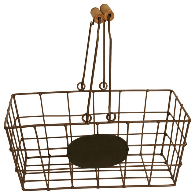 Chalkboard Wire Basket Small Farmhouse Baskets By Wald Imports