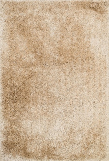 3" Polyester Pile Allure Shag Area Rug by Loloi, Beige, 5'x7'6"