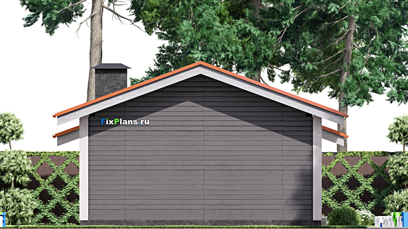 Проект одноэтажного дома 8х12м S70м2 F-14876