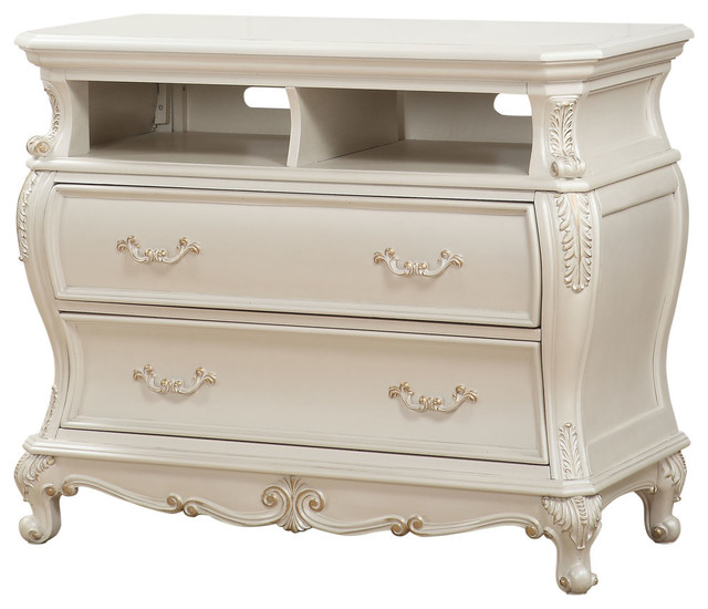 Chantelle Tv Console Pearl White Victorian Entertainment Chantelle Tv Console Pearl White Victorian Entertainment Centers And Stands By Acme Furniture