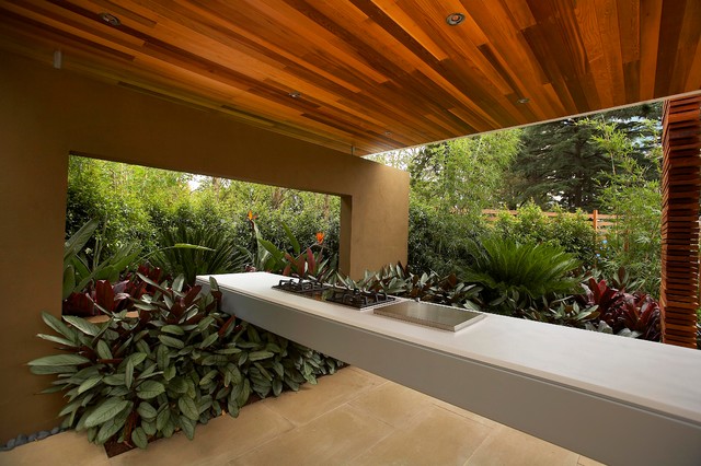 Floating Layers contemporary-garden