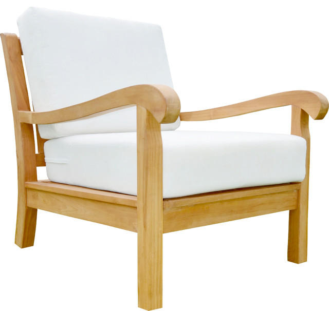 Teak Outdoor Lounge Sofa Arm Chair, Premium Teak Outdoor Furniture