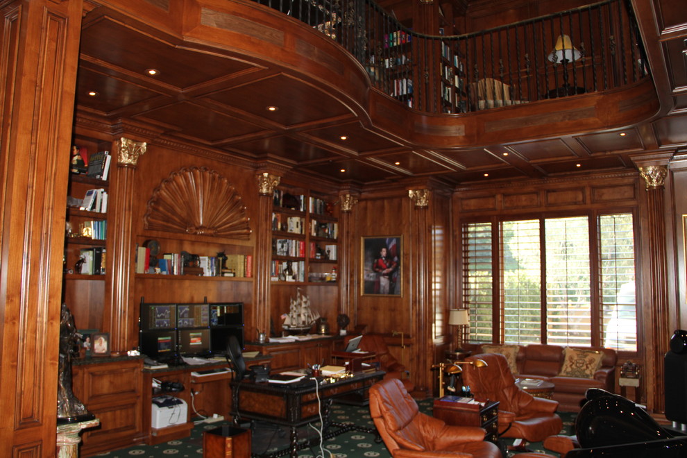 This is an example of an eclectic home office in San Diego.